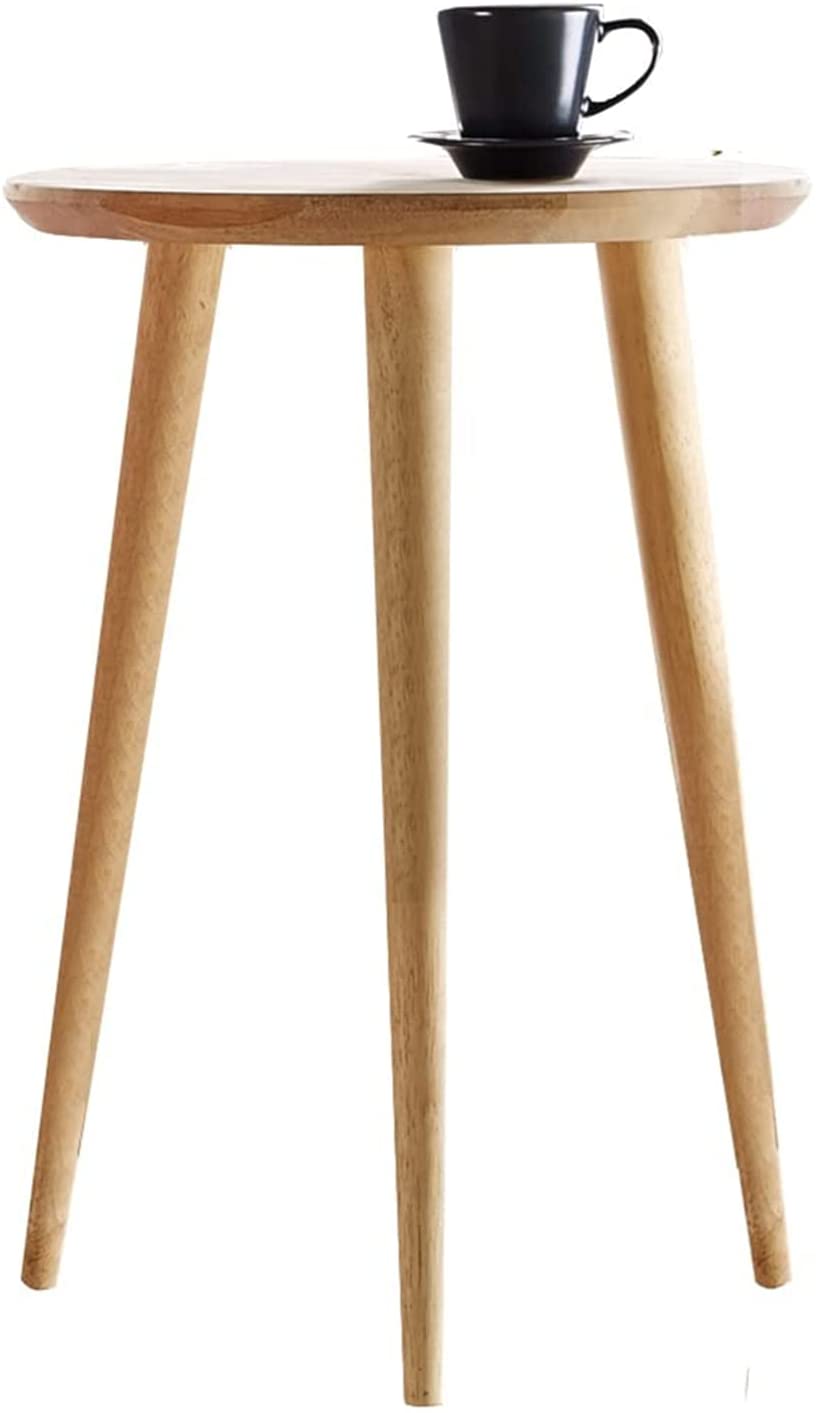 WoodShine Side Table Small Round Solid Wood Sofa Table End Tables