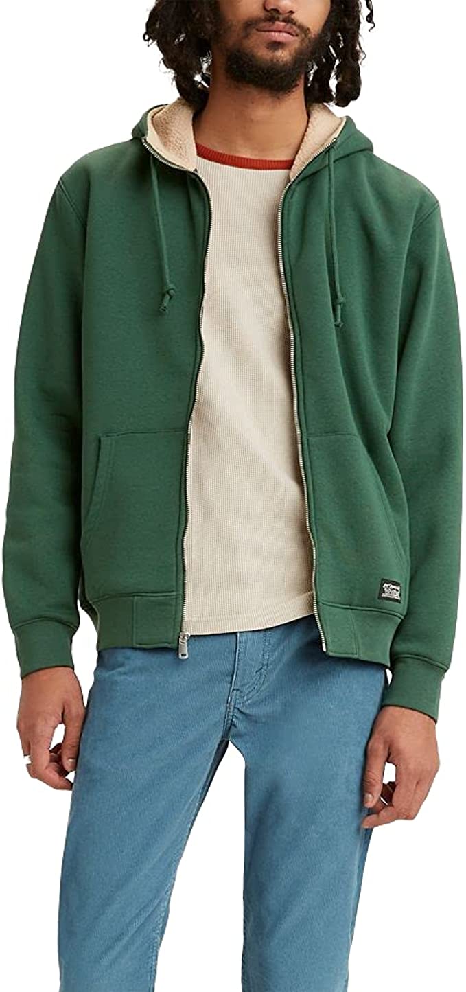 Levi's Men's Sherpa Lined Zip Up Hoodie amazon offers BargainLow