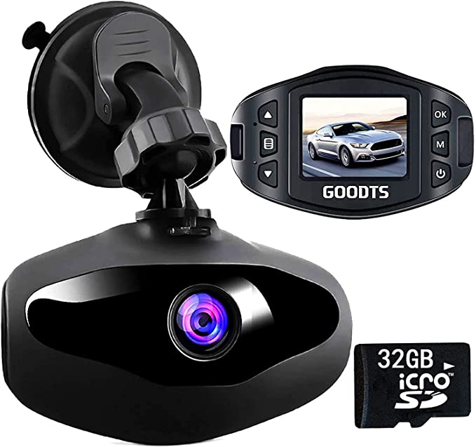 Dash Cam Front 1080P FHD, GOODTS Dash Camera for Cars, Mini Dashcam Car