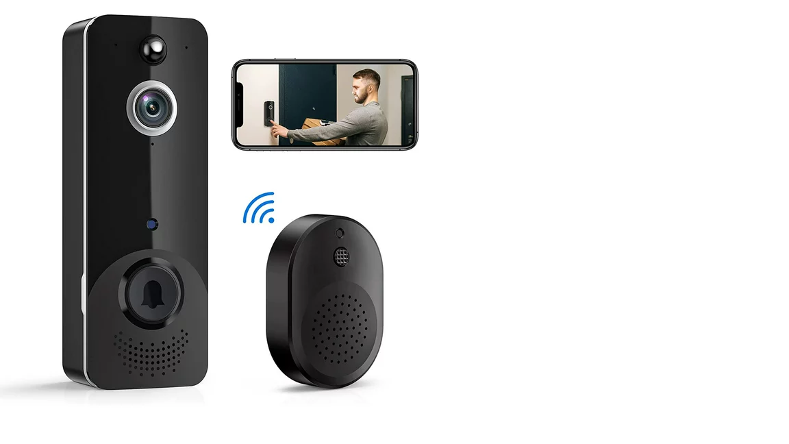 Luckwolf Wireless Doorbell Camera with Chime, Video Doorbell Security