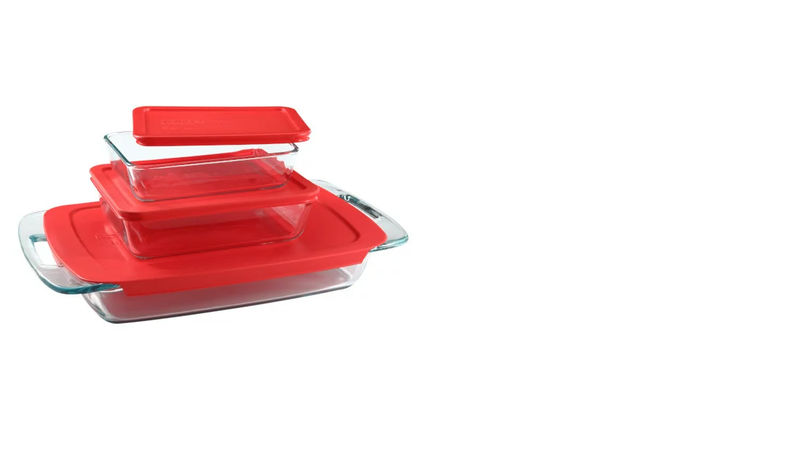 Thyme & Table Rainbow Glass Storage Jars, 3Piece Set BargainLow