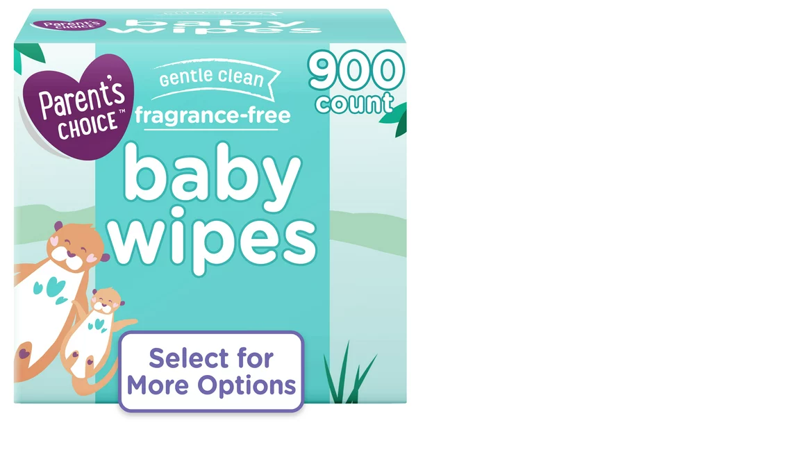 Parent's Choice Fragrance Free Baby Wipes, 900 Count (Select for More