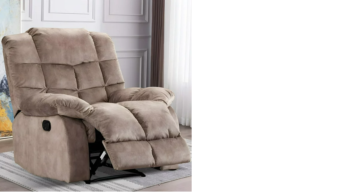 Ebello Recliners Single Recliner Chairs for Adults, Breathable Fabric