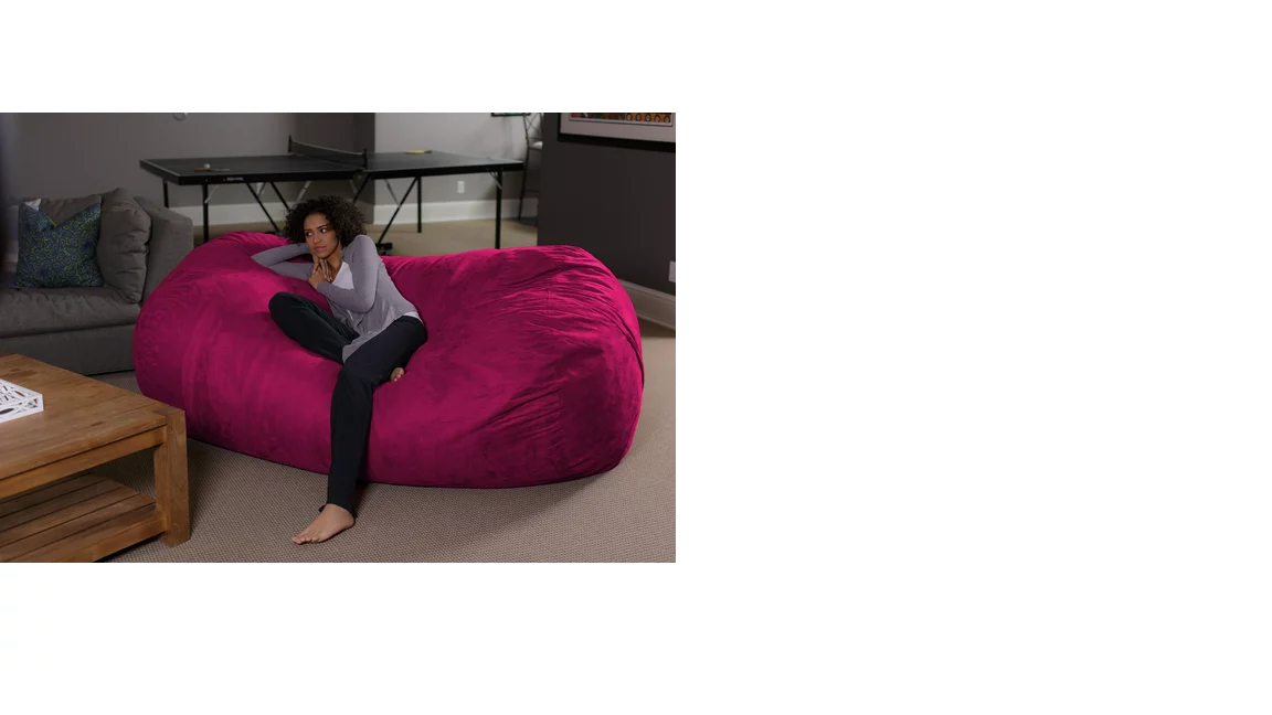 Sofa Sack Bean Bag Chair, Memory Foam Lounger with Microsuede Cover, Kids, Adults, 7.5 ft