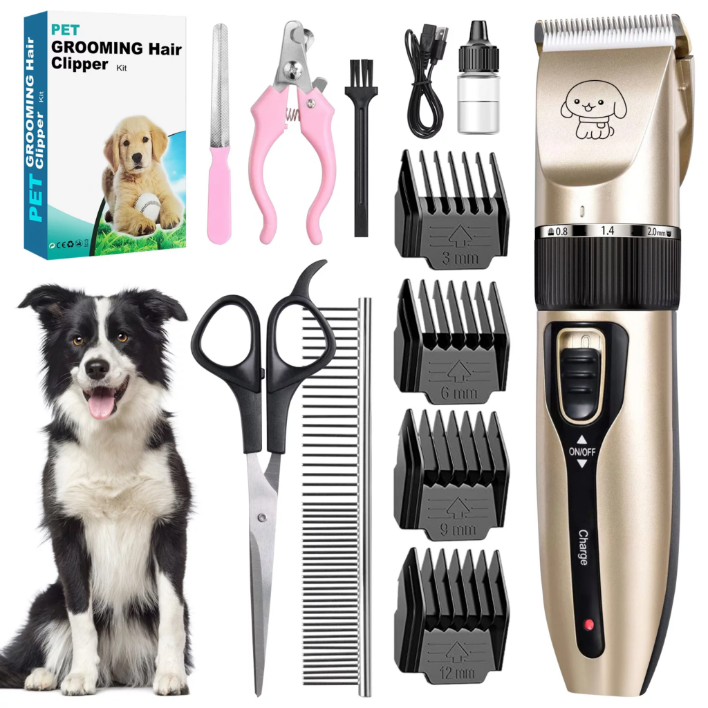 Dog Clippers, Cordless Dog Grooming Kit, Professional Quiet Electric Pets Hair Trimmers BargainLow